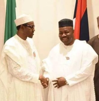 Ahead Of His Defection, Akpabio Meets Buhari In London