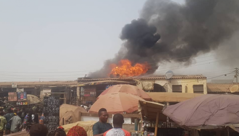 Shops destroyed as fire guts Abuja motor park