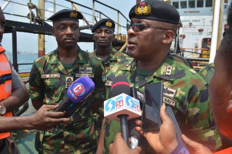 Navy Nabs Motor Tanker, 13 Suspected Crude Oil Thieves